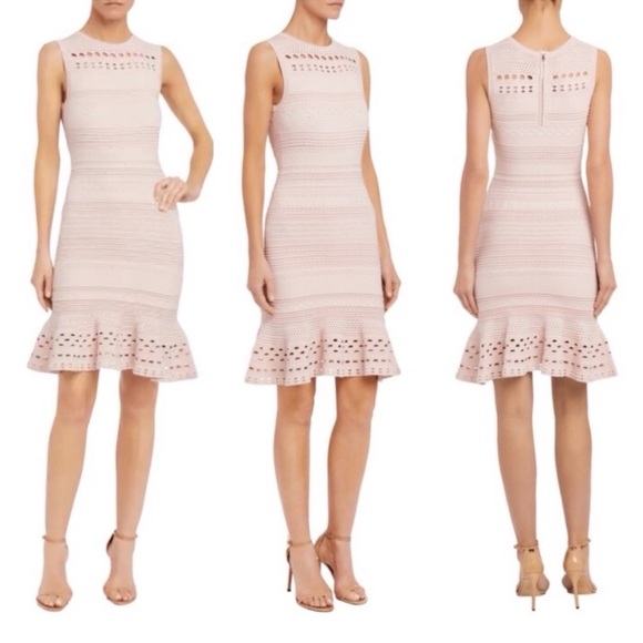 MILLY knit lace body con mermaid flounce dress FINAL PRICE NO OFFERS - Picture 2 of 7